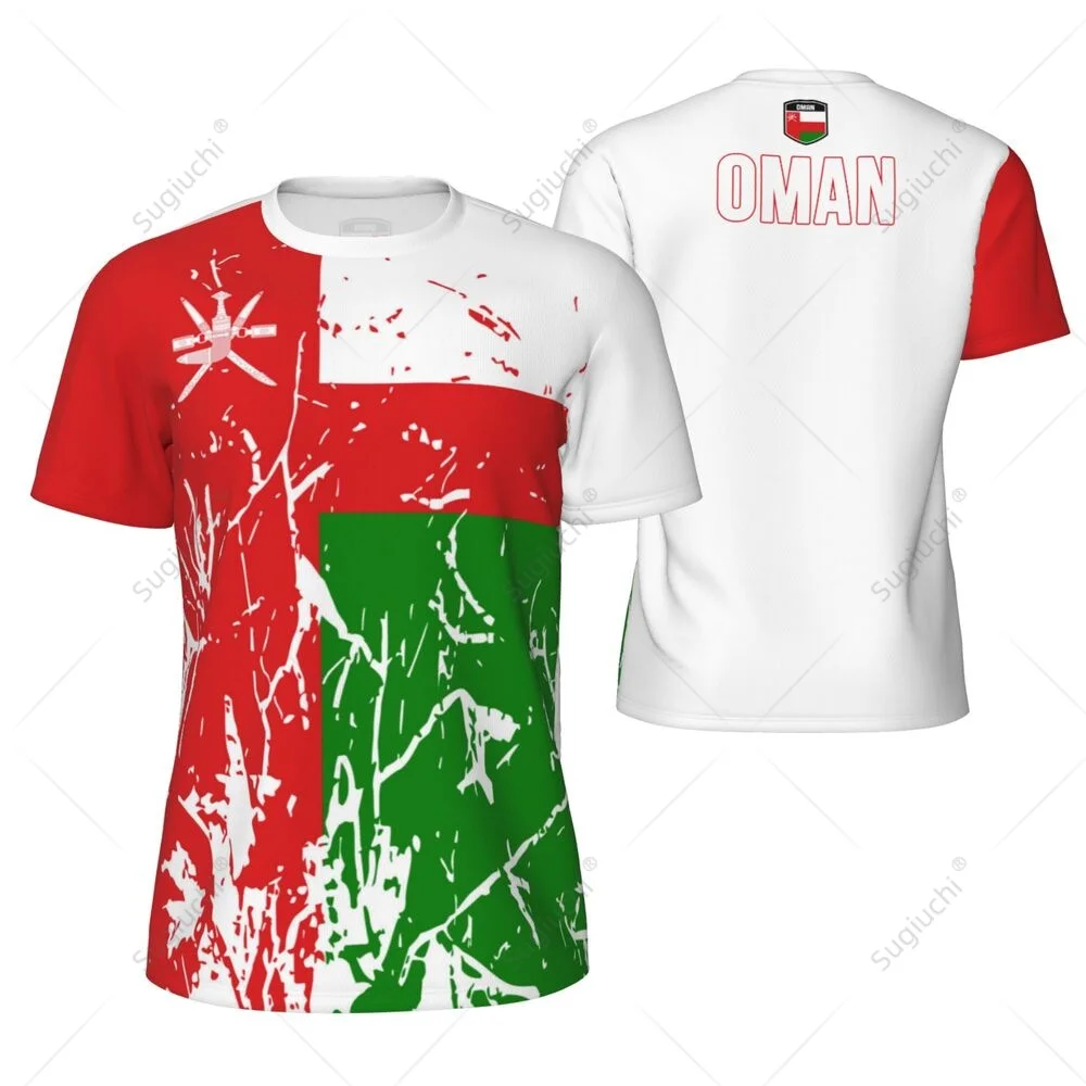 Kids Outdoor Fort - Kaos Pria Cetak 3D Bendera OMAN,