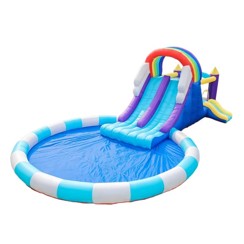 Kids Outdoor Water - Perosotan Air Tiup Pelangi Raksasa untuk