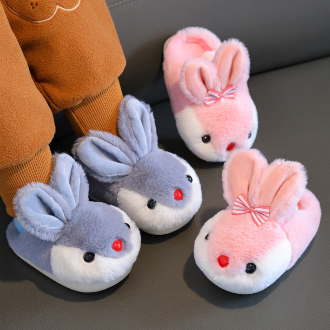 Kids Indoor Outdoor Slippers - Sandal Rumah Anak Musim Dingin Bulu