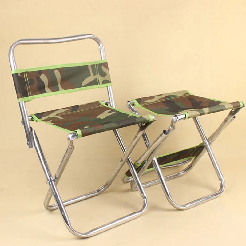 Kids Outdoor Lounge Chair - Bangku Lipat Kamuflase dengan Sandaran 46x29x29cm