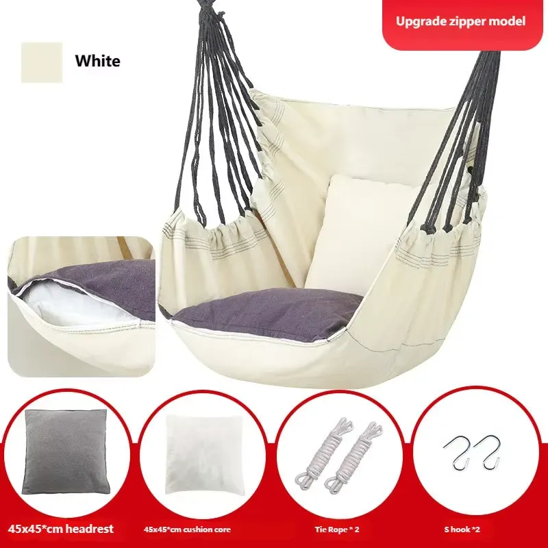 Kids Outdoor Swing - Kursi Ayunan Hammock Kanvas dengan Bantal,