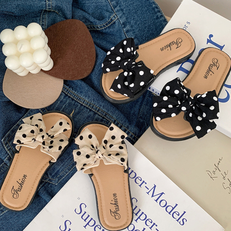 Kids Indoor Outdoor Slippers - Sandal Anak Motif Pita, Sol Lembut