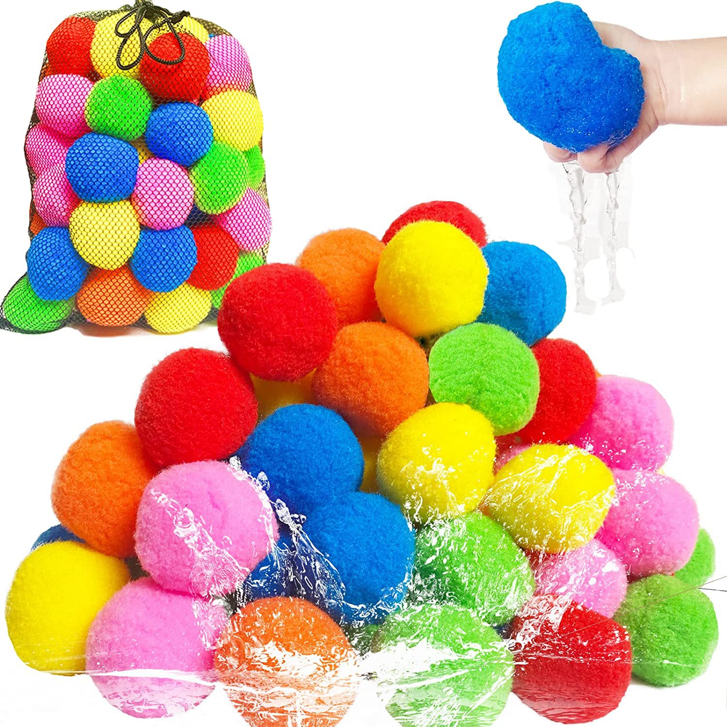 Kids Outdoor Water Toys - 12/30/60 Buah Balon Air Katun Dapat