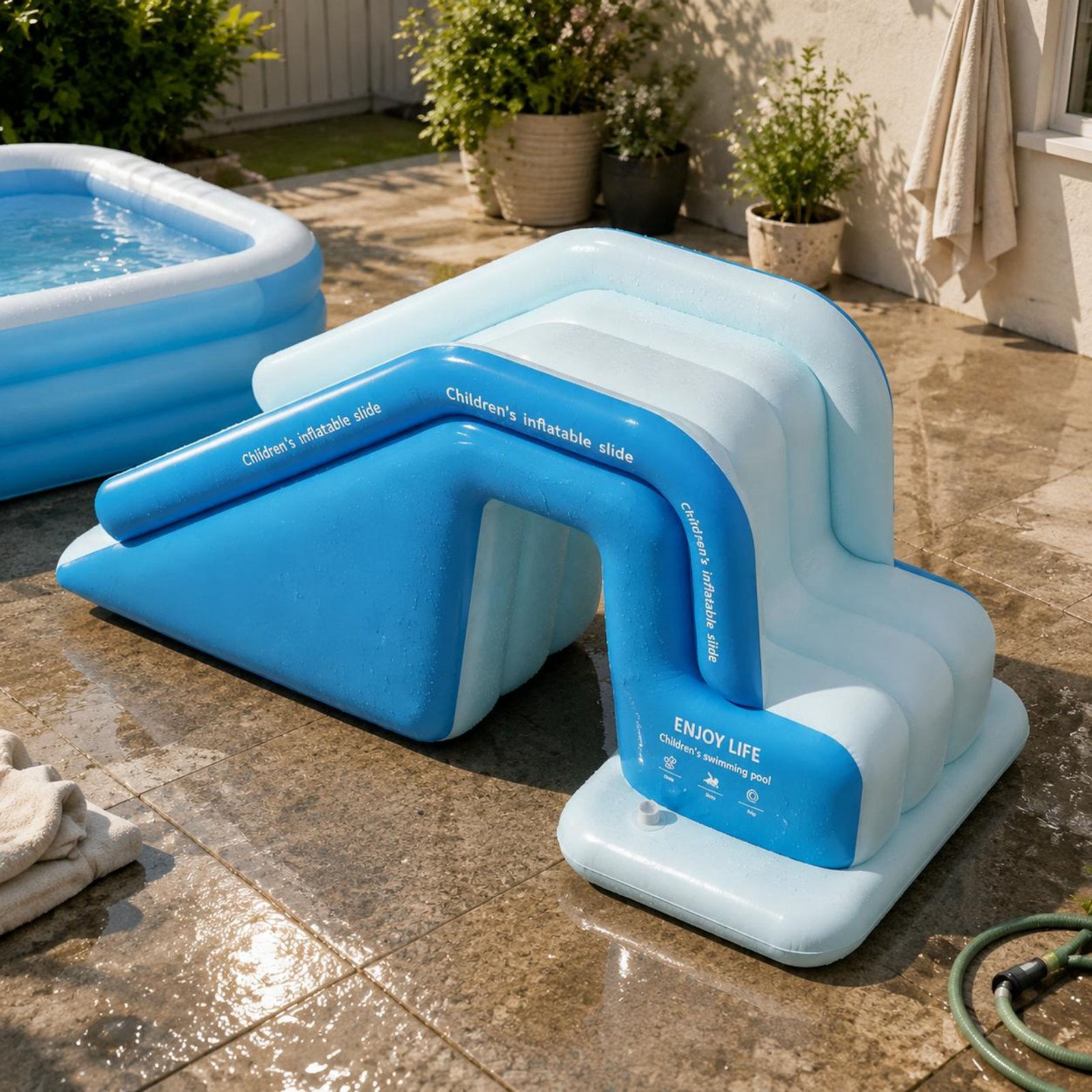 Perosotan Kolam Tiup Lipat, Ta - Kids Outdoor Water Toys ulasan dan harga