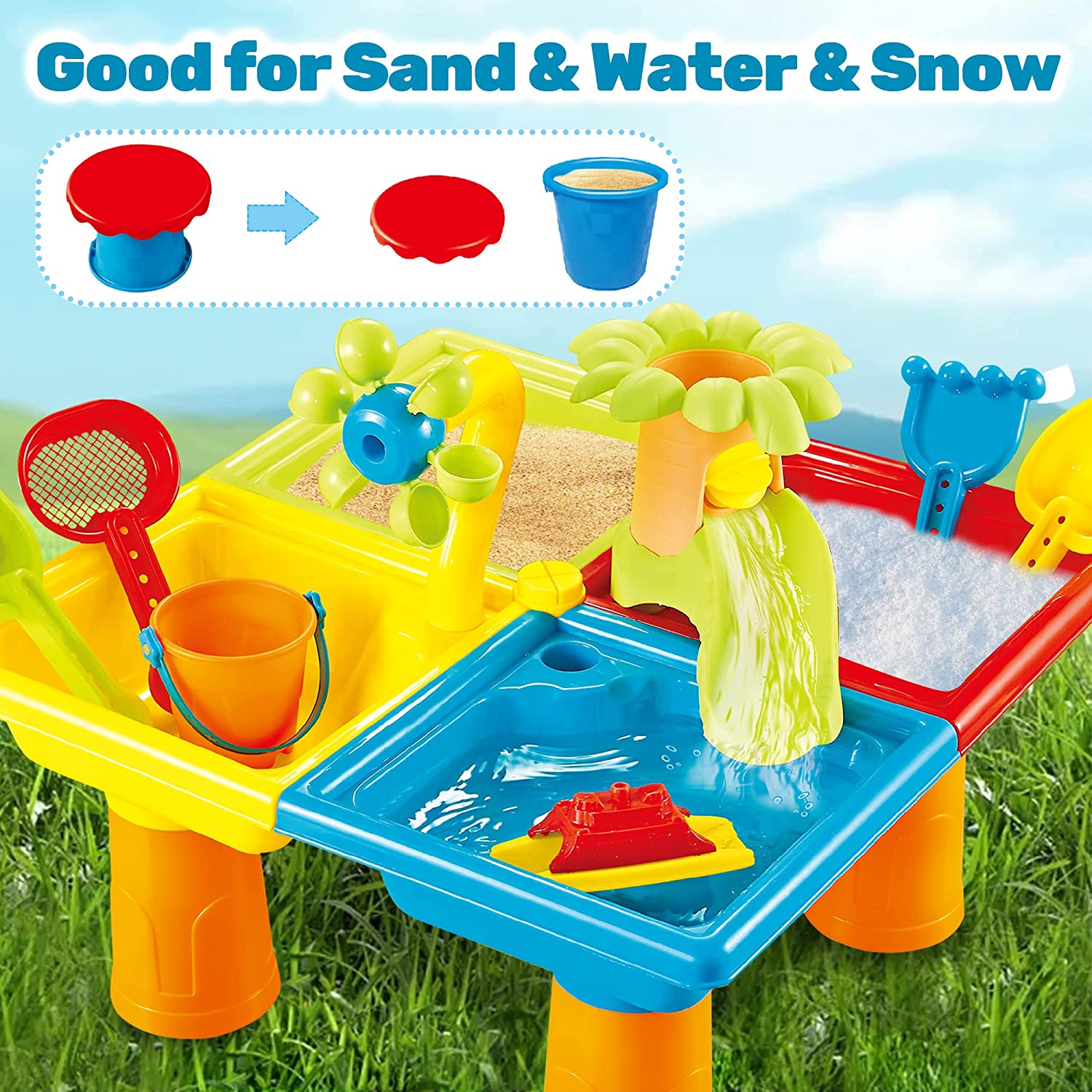 Meja pantai bermain pasir main - Kids Outdoor Water Toys ulasan dan harga