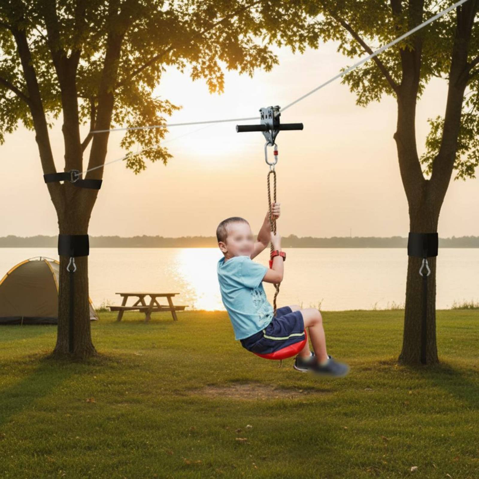 Set Pulley Zipline Anak-Anak D - Kids Outdoor Zipline ulasan dan harga