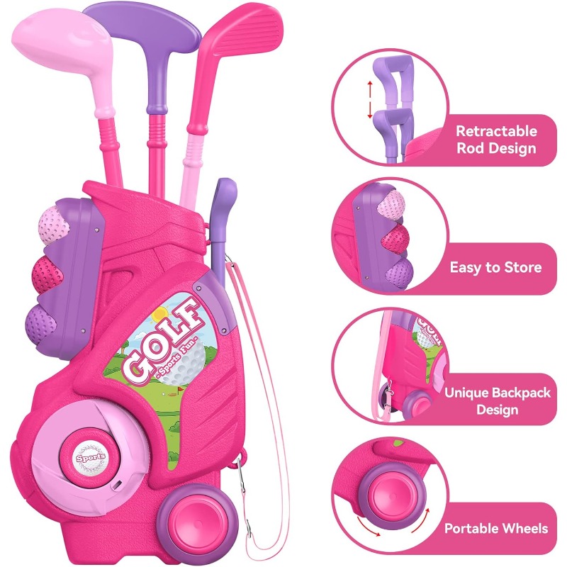 Set klub Golf anak balita, tro - Kids Indoor Outdoor Cart ulasan dan harga