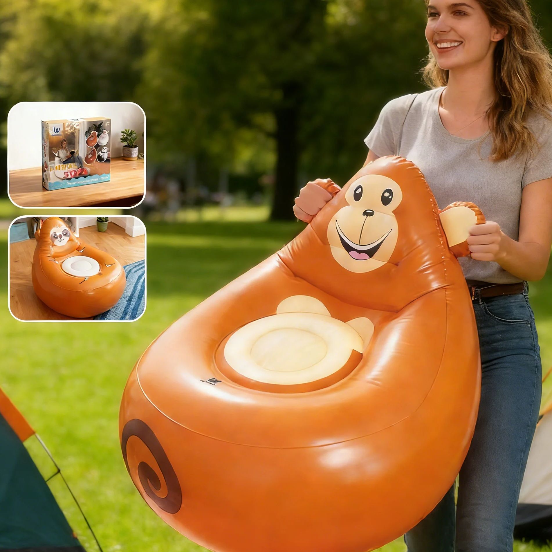 Sofa Santai Tiup Anak-Anak Sof - Kids Outdoor Lounge Chair ulasan dan harga
