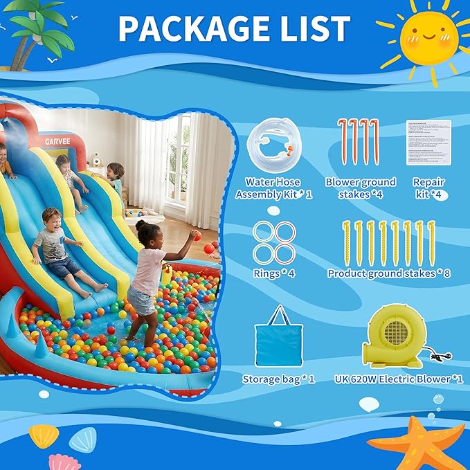 Taman Air Tiup 8-in-1 Semua Mu - Kids Outdoor Water ulasan dan harga