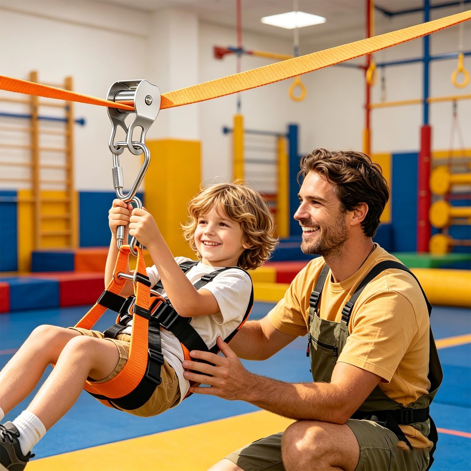 Permainan Zip Line untuk Anak- - Kids Outdoor Zipline ulasan dan harga