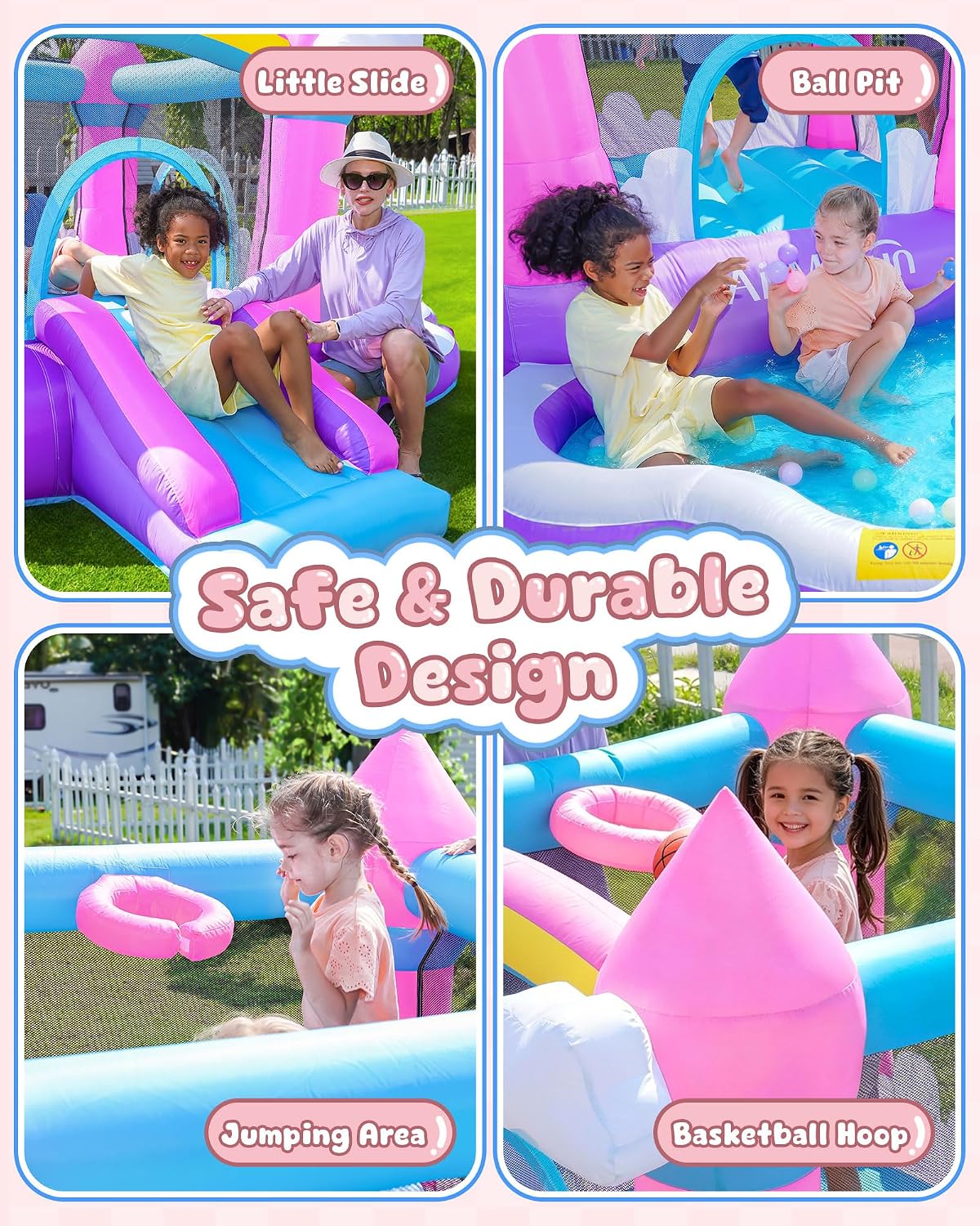 Rumah Loncat Tiup Warna Pink u - Kids Outdoor Water ulasan dan harga