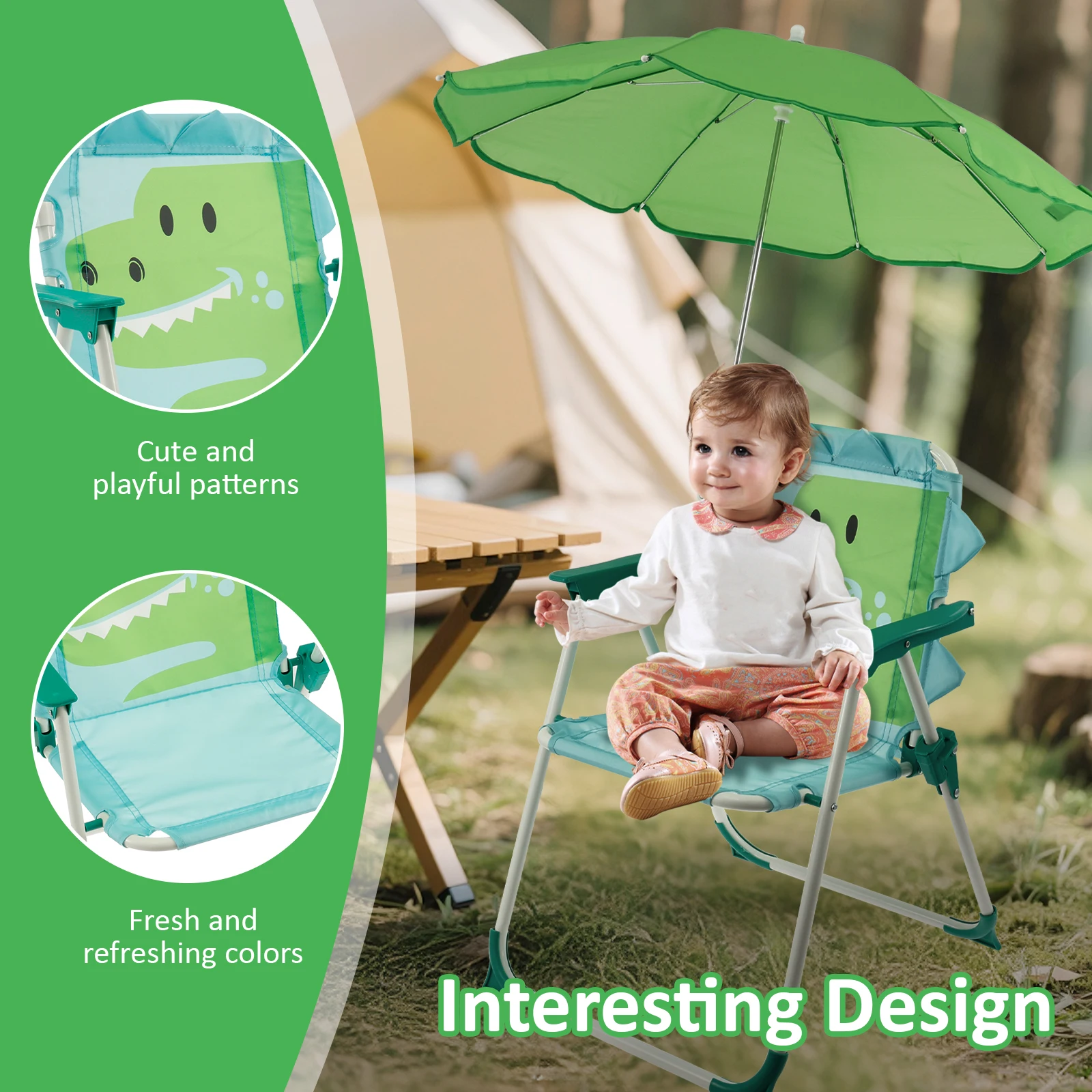 Kursi Pantai Lipat Anak dengan - Kids Outdoor Lounge Chair ulasan dan harga