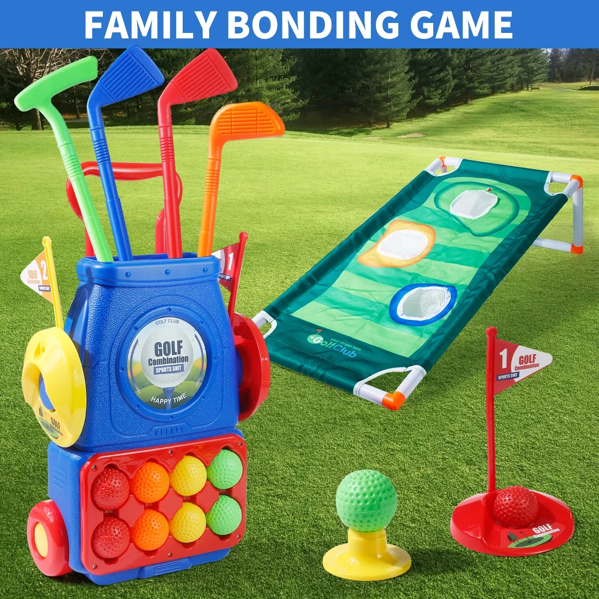 MQUDUO Set Permainan Golf Putt - Kids Indoor Outdoor Cart ulasan dan harga