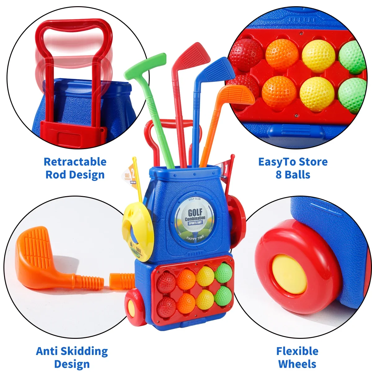 MQUDUO Set Permainan Golf Putt - Kids Indoor Outdoor Cart ulasan dan harga