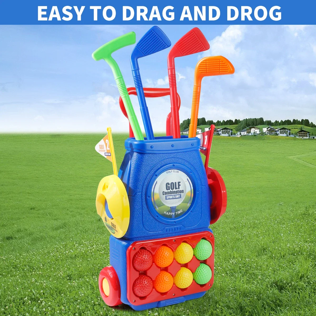 MQUDUO Set Permainan Golf Putt - Kids Indoor Outdoor Cart ulasan dan harga