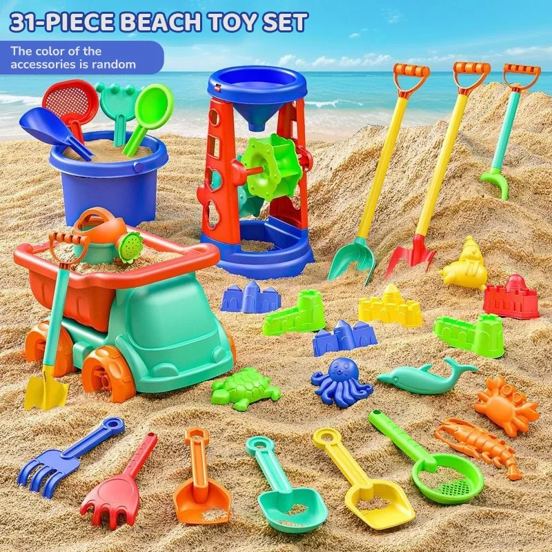 31PC Set Mainan Pantai Alat Pe - Kids Indoor Outdoor Cart ulasan dan harga