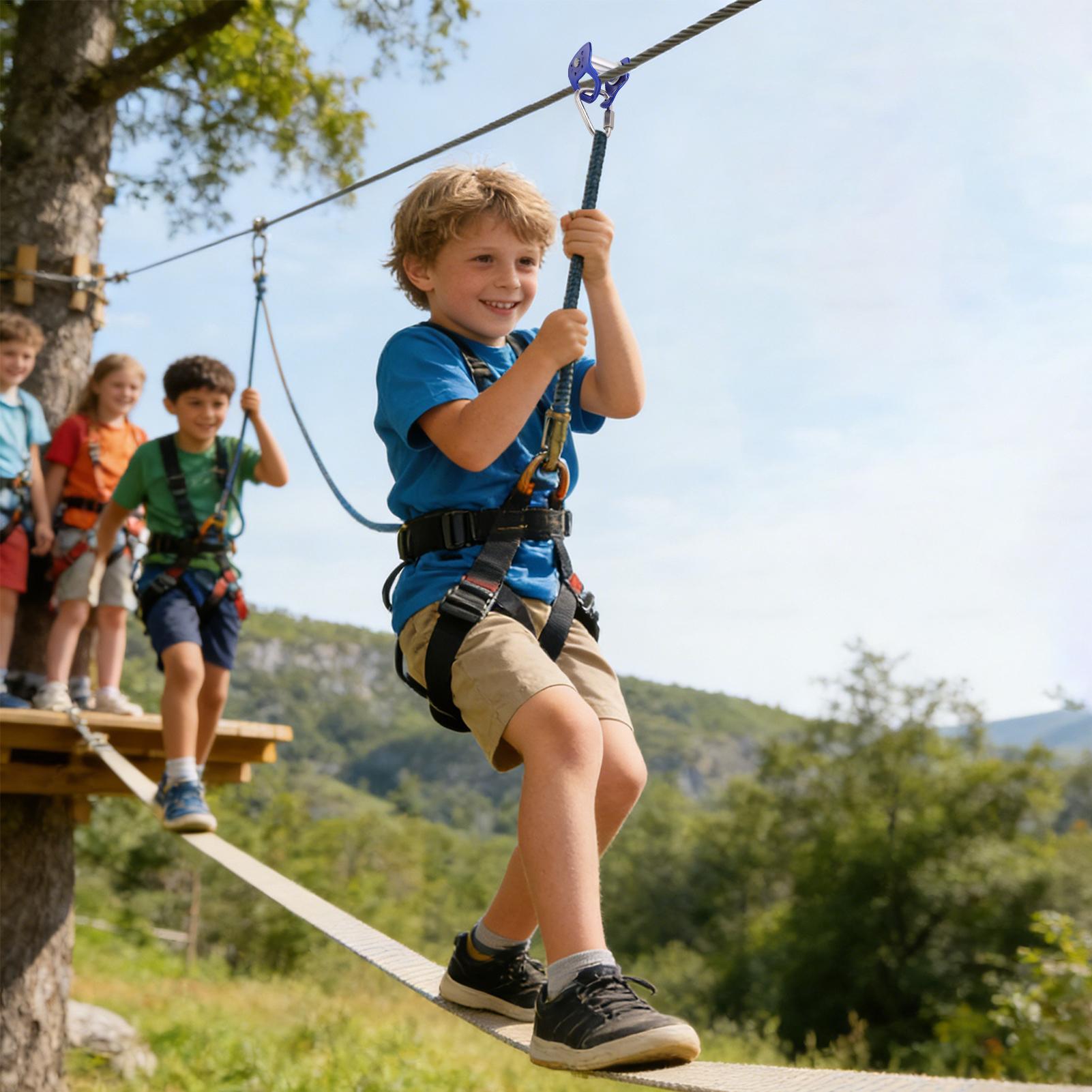 Peralatan Zip Line Pulley Luar - Kids Outdoor Zipline ulasan dan harga