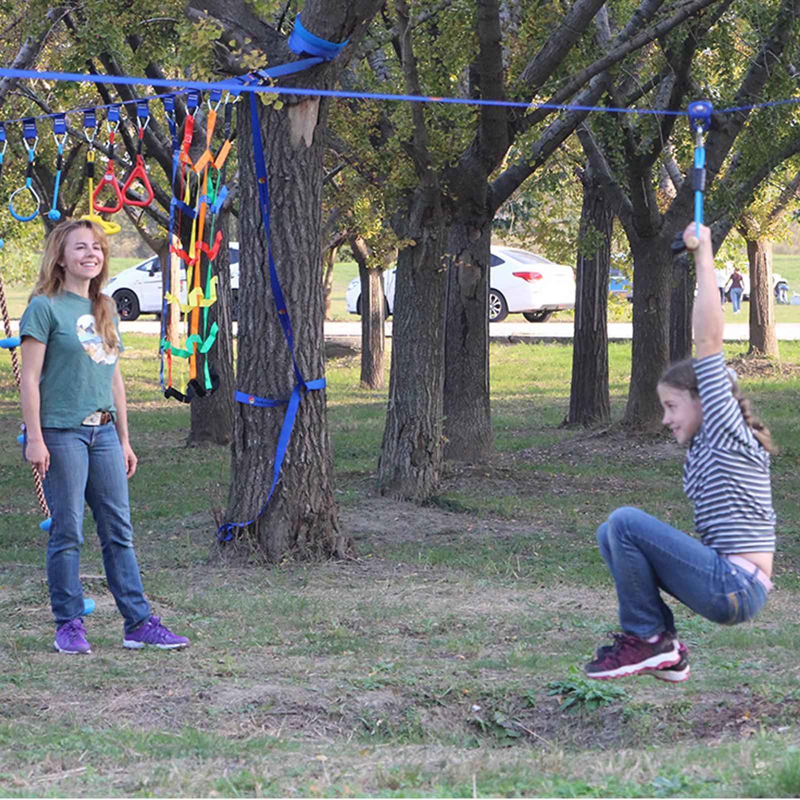Peralatan Zip Line Pulley Luar - Kids Outdoor Zipline ulasan dan harga