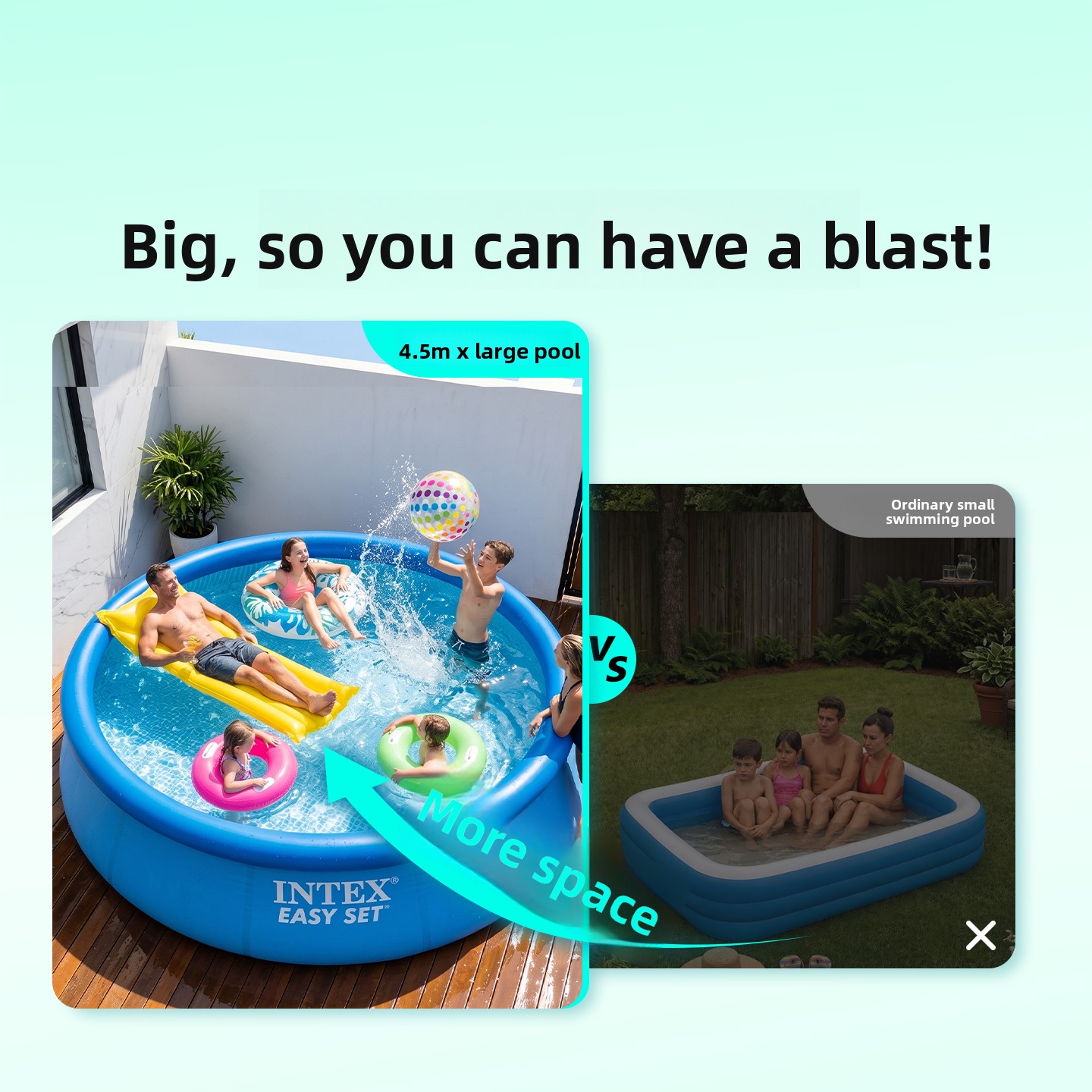 Kolam Renang Tiup Keluarga Uku - Kids Outdoor Water ulasan dan harga